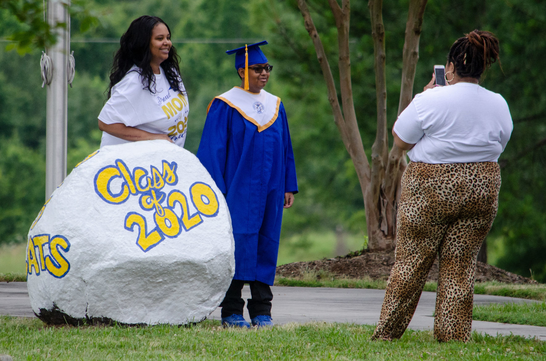 Eastern Guilford High School's drive-thru graduation